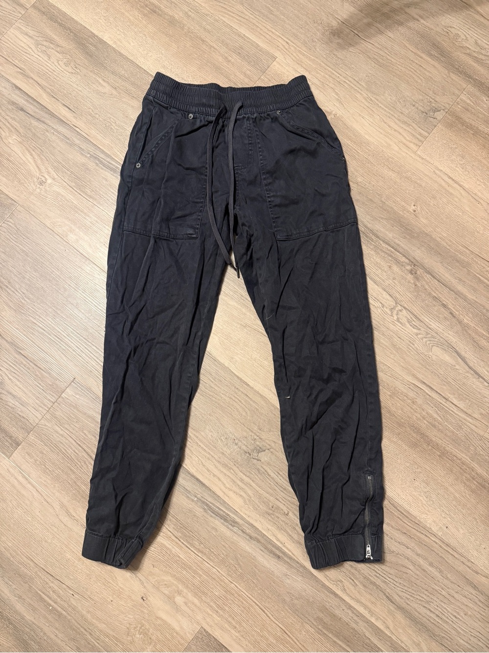 Men's Black Drawstring Jogger Pants